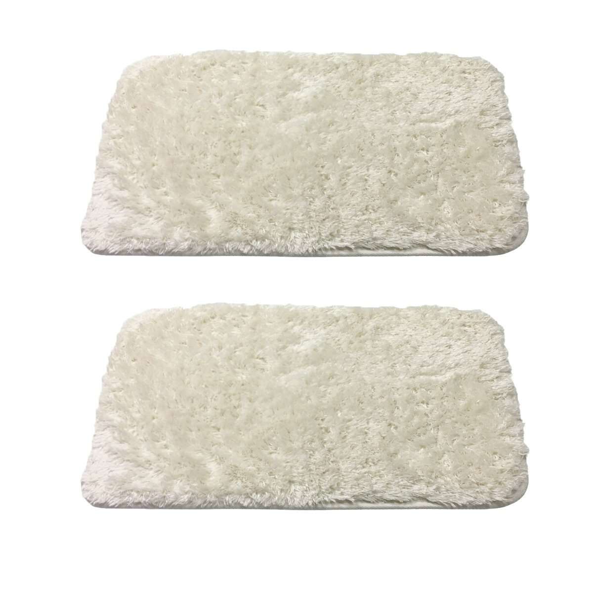 2-Piece Savannah White Bath Rug